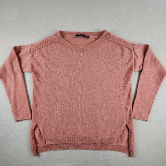 Mark Adam New York 100% Cashmere Split Side Sweater Ribbed Drop Shoulder 38 US 8 - Picture 2 of 12